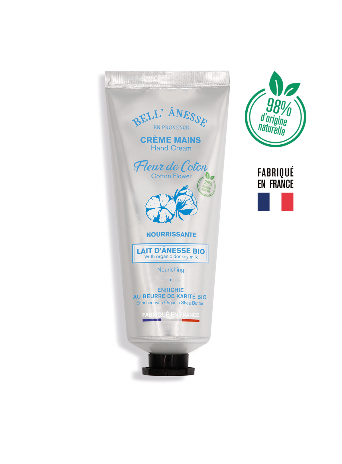 Crème mains aloe Vera au lait d’ânesse BIO 75ml