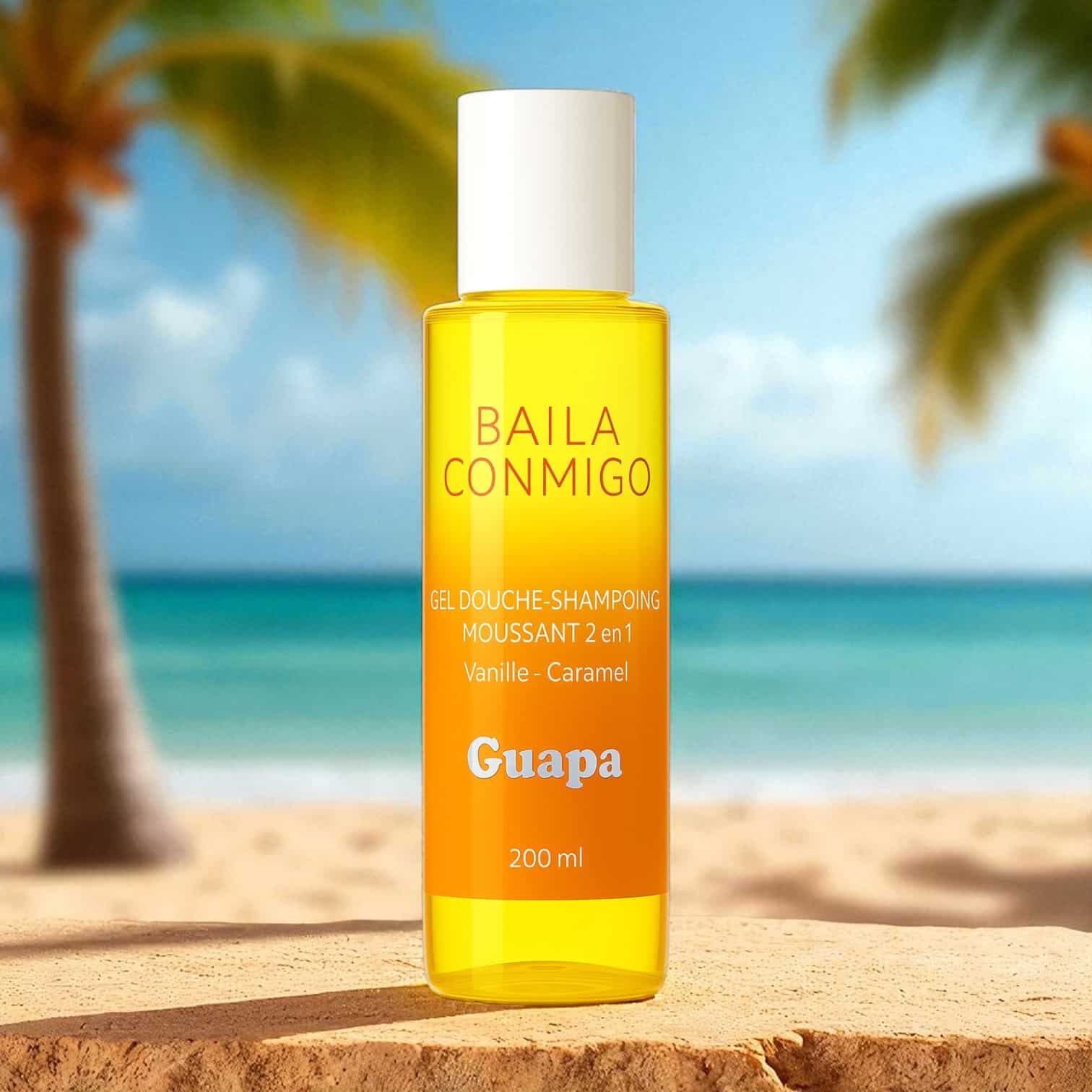 Gel douche – shampoing moussant 2 en 1 – GUAPA – Vanille caramel