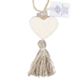 Tresse coeur savon blanc (12 arabesque + 12 martelé)