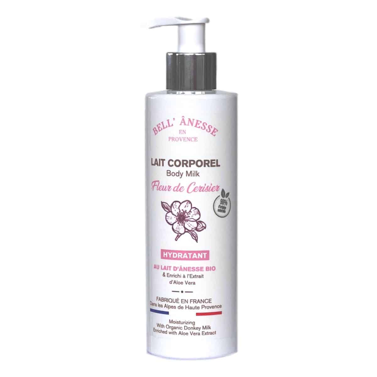 Lait corporel fleur de cerisier  lait ânesse 250ml