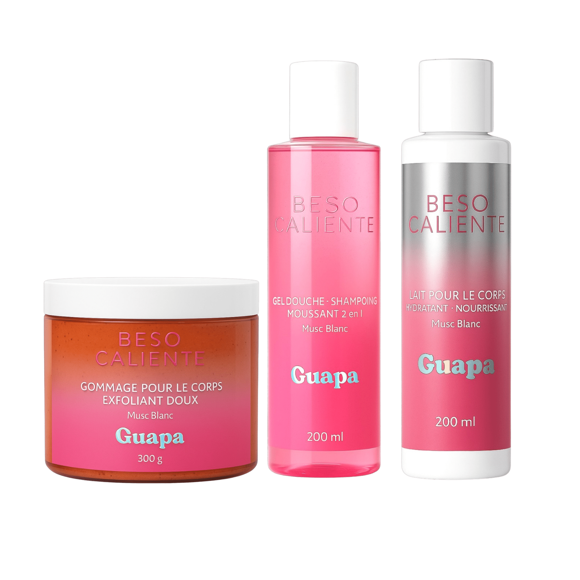 Trio corps « Trio piel suave » – GUAPA – Musc blanc