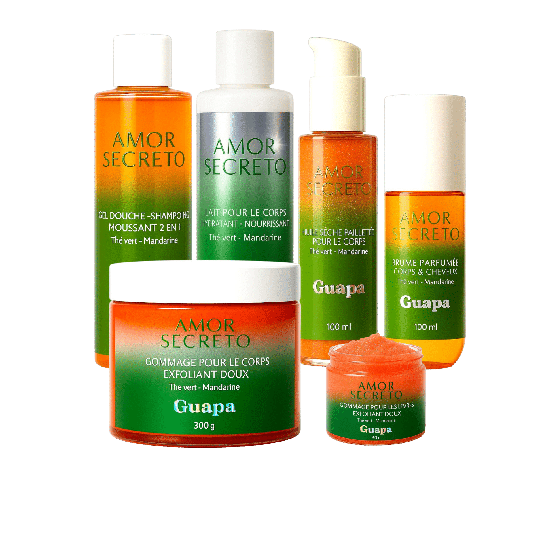 Kit complet Bomba Latina – GUAPA  – Thé vert/Mandarine